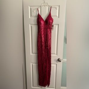 BNWT Hot Pink Sequin Gown